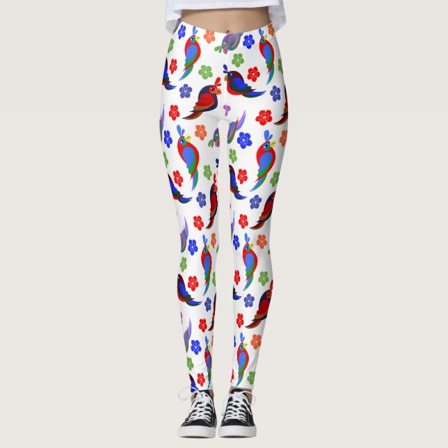 Leggings Flores y loros (Anverso)
