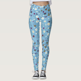 Leggings Flores y mariposas