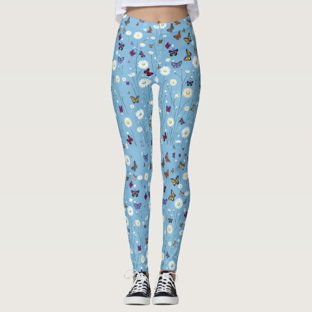 Leggings Flores y mariposas (Anverso)