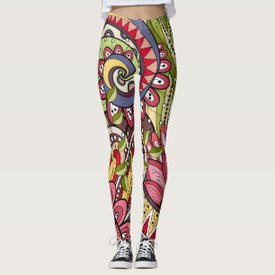 Leggings Flores Y Swirl P13 - Piernas
