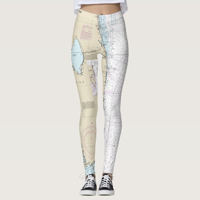Leggings Florida: El barco de barco auténtico arte nautico (Anverso)