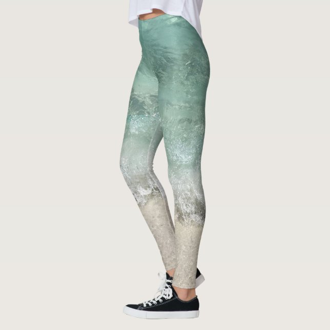 Leggings Florida Water Turquise Green Ocean Sea Beach (Izquierda)