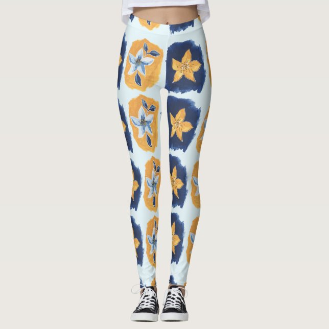 Leggings Flower abstract pattern (Anverso)