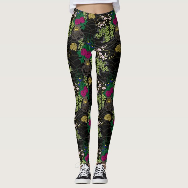 Leggings Flower Carriage Pattern Japanese classic (Anverso)