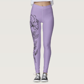 Leggings Flower Stencil