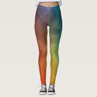 Leggings Flujo de color abstracto en formas