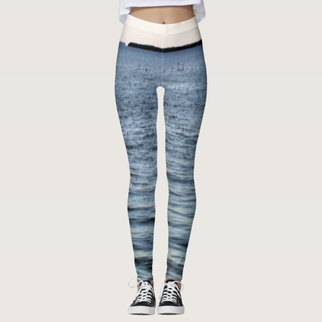 Leggings Flujo de gradiente verde prado violeta (Anverso)