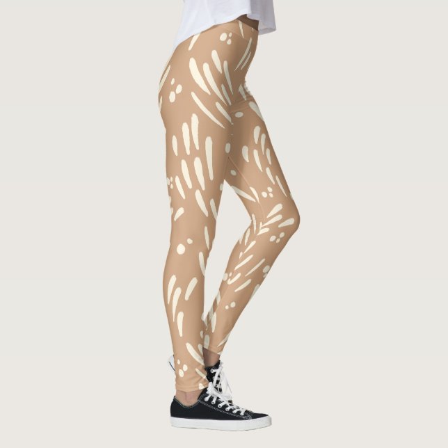 Leggings Flujo en beige y crema (Derecha)