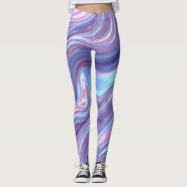 Leggings Flujo holográfico líquido – Abstracto continuo