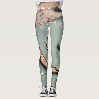 Leggings Flujo oceánico de las alas dinámicas de las olas