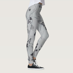 Leggings Flush en el club, piernas de las tarjetas de póque