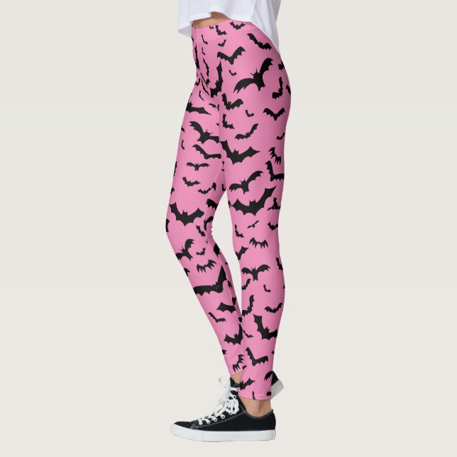 Leggings Flying Black Bats Pink (Izquierda)