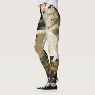 Leggings FLYING LOVE PHOENIX,Feathers,Hearts Valentine Day