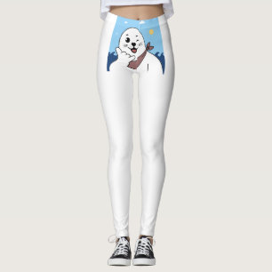 Leggings Foca guiñando con bandana haciendo el signo Shaka