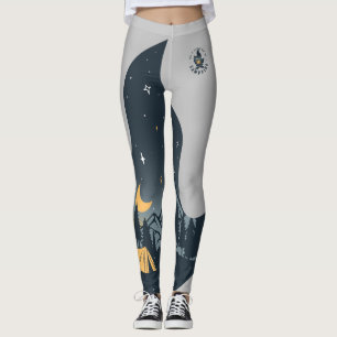 Leggings Fogata de camping de Guay bajo las montañas Stars