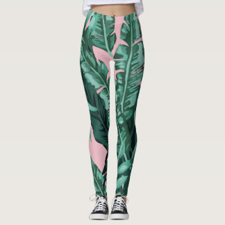 Leggings Foliage De Plantas Tropicales