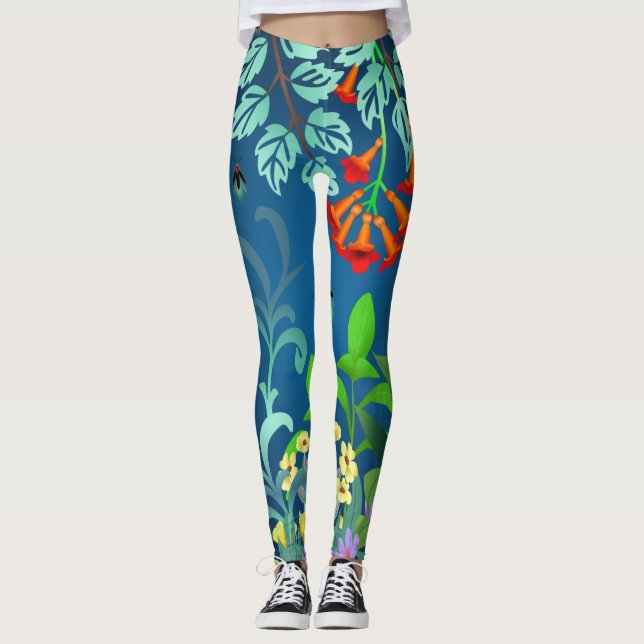 Leggings Foliage del zorrillo de Woodland (Anverso)