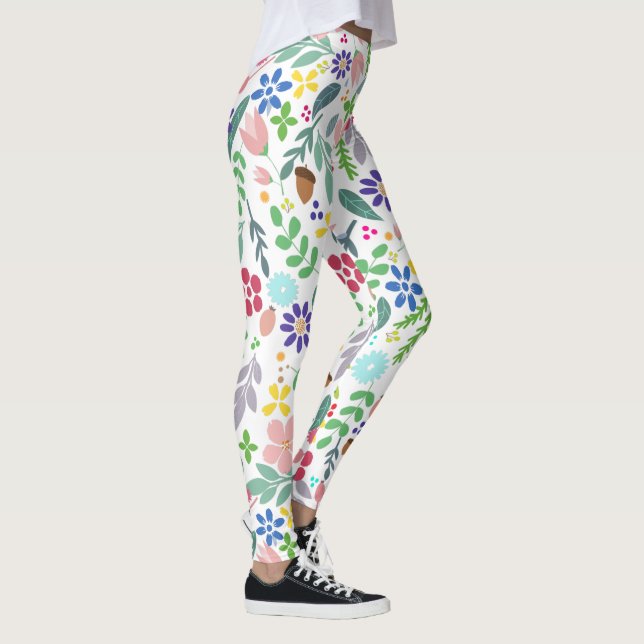 Leggings Foliage floral moderno (Derecha)