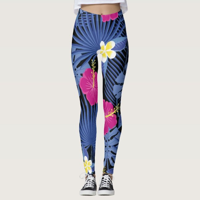 Leggings Foliage Floral Tropical Hawaii (Anverso)