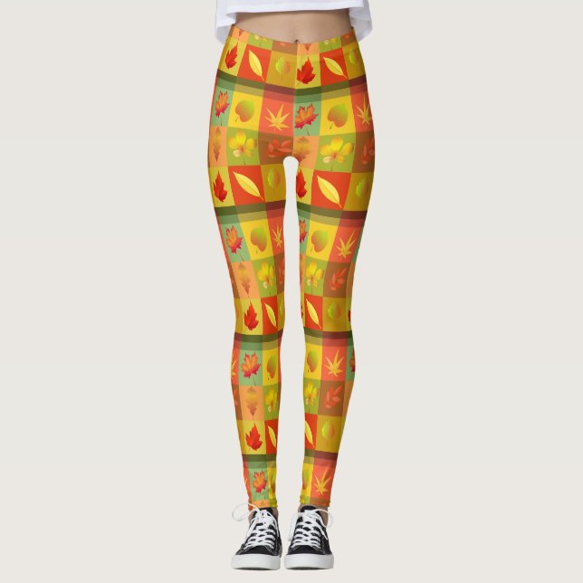 Leggings Foliage otoño deja a Thunder_Cove (Anverso)