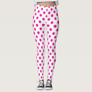 Leggings Fondo blanco lunares rosados