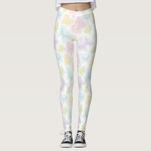 Leggings Fondo con las mariposas en acuarela