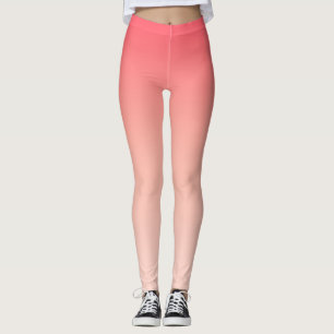 Leggings Fondo de degradado rosa y melocotón