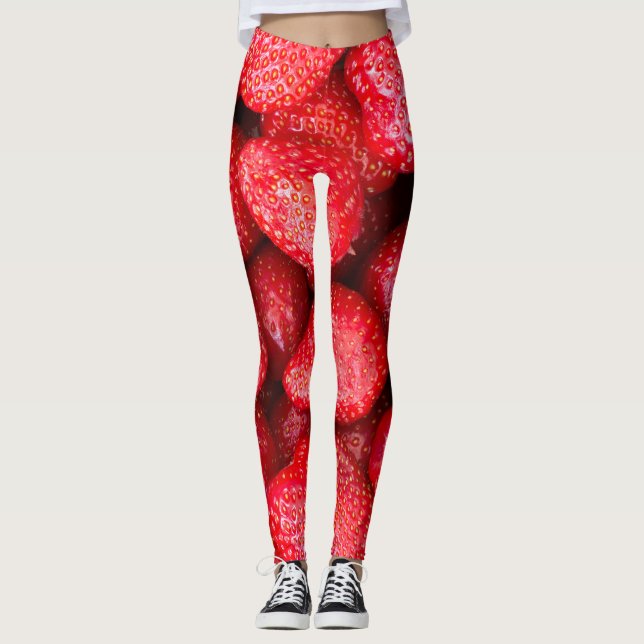 Leggings Fondo de fresas (Anverso)