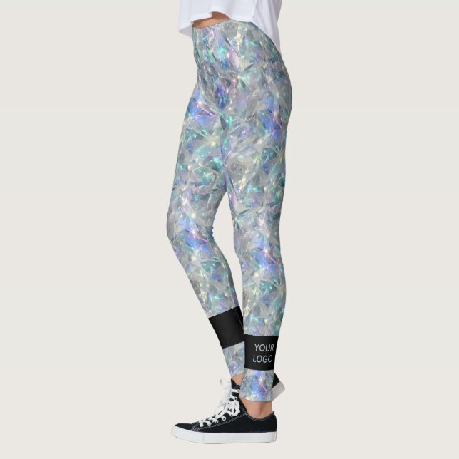 Leggings Fondo de la Piedra Óptica Holográfica (Izquierda)