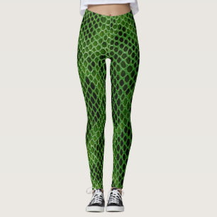 Leggings Fondo de la piel de serpiente exótica