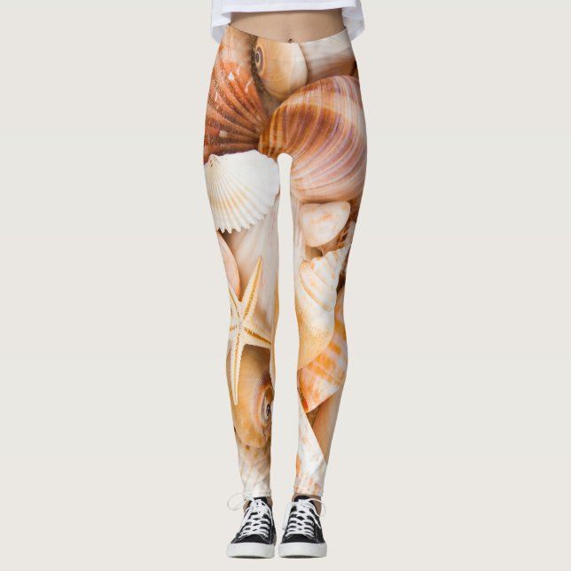 Leggings Fondo de las casetas: tema marino. (Anverso)