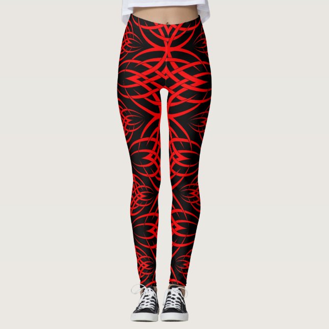 Leggings Fondo de pantalla de Eclipse ( Rojo ) (Anverso)