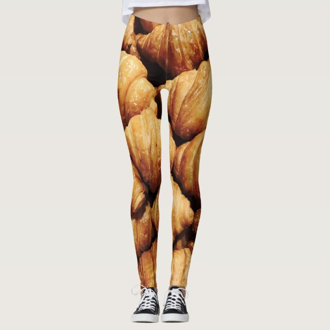 Leggings Fondo del pan: Ilustracion de alimentos básicos (Anverso)