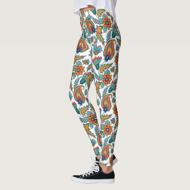 Leggings Fondo del Personalizado del patrón de paisley exót (Izquierda)