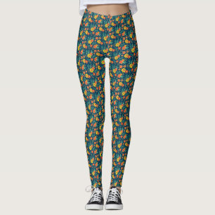 Leggings Fondo Floral Hermoso Diseño-46566
