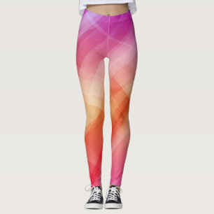 Leggings Fondo geométrico rosa abstracto
