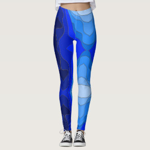 Leggings fondo marino azul - piernas