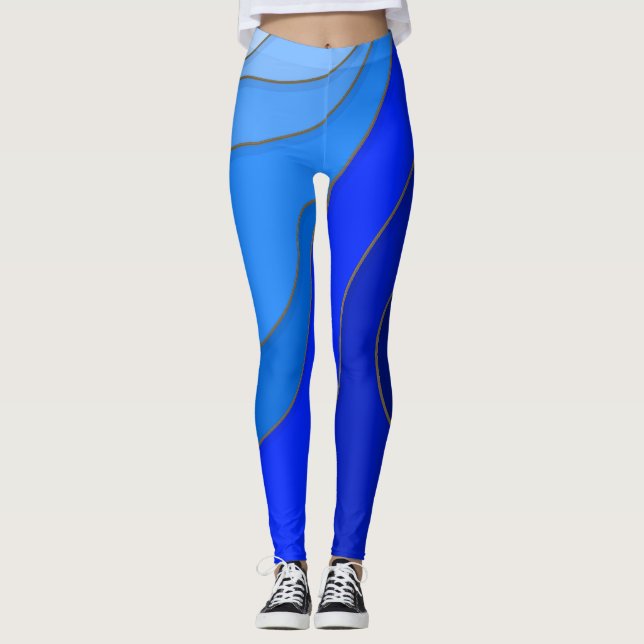 Leggings fondo marino azul - piernas (Anverso)