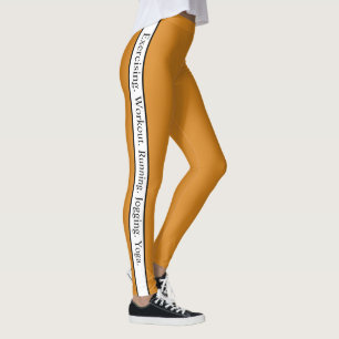 Leggings Fondo marrón moderno que llama la atención l Texto