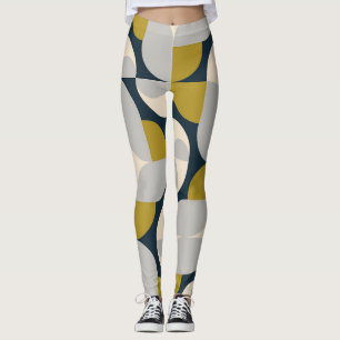 Leggings Fondo retro de cosecha geométrica moderna