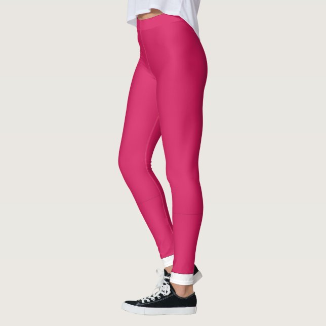 Leggings fondo rosa con borde blanco (Izquierda)
