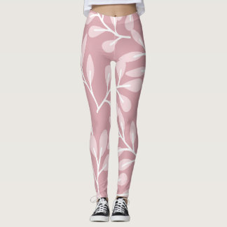 Leggings Fondo rosa, Piernas Florales