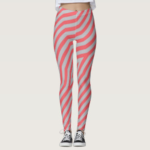 Leggings Fondo simétrico de rayas diagonales 5