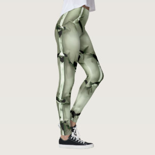 Leggings Fondo texturizado burbuja verde hexagonal