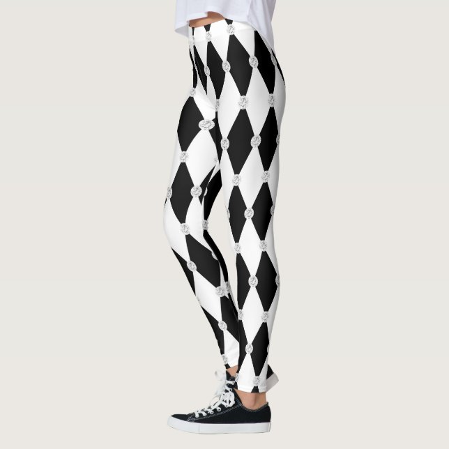 Leggings Forma de diamante Harlequin Black Rhombus (Izquierda)