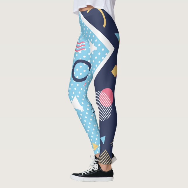 Leggings Forma geométrica azul claro de 80 (Izquierda)