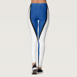 Leggings Forma y curvas de dos piernas de color - azul y bl