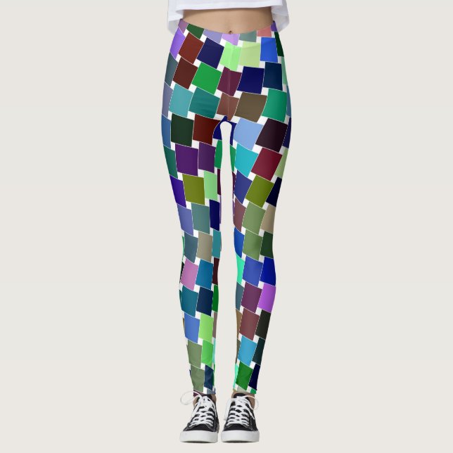 Leggings Formas abstractas con mucho color (Anverso)