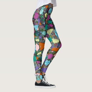 Leggings Formas abstractas muy coloridas arte 11