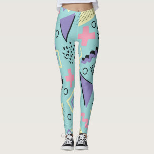 Leggings Formas abstractas retro coloridas